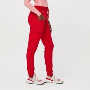 Figs High Waisted Zamoras - Winning Red